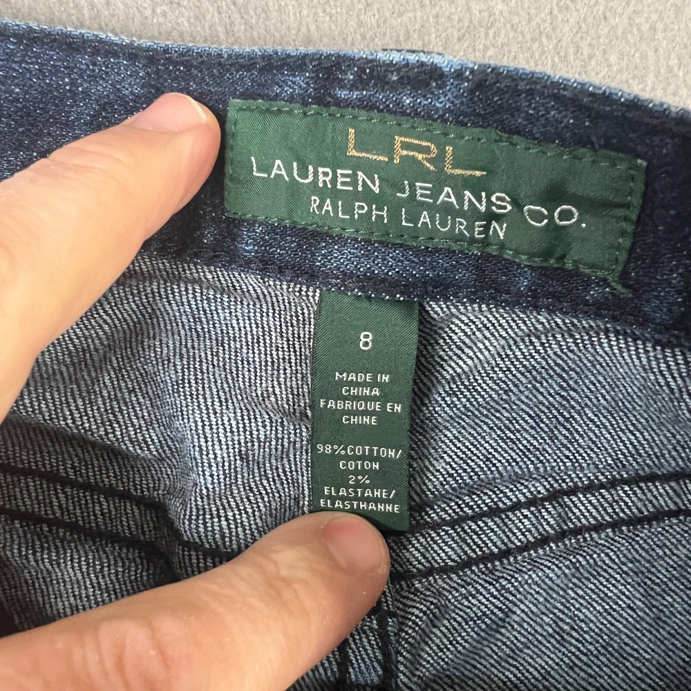 Lauren Jeans Ralph Lauren Womens Blue 8 (30x29.5) Slim Denim Wash Zip Pockets - Picture 3 of 11